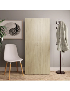 Scarpiera Rovere Sonoma 80x35,5x180 cm in Legno Multistrato