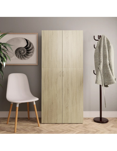 Scarpiera Rovere Sonoma 80x35,5x180 cm in Legno Multistrato