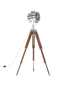 Lampada da Terra a Treppiede Legno Massello di Mango 165 cm