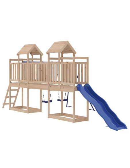 Set da Gioco da Esterno in Legno Massello di Pino