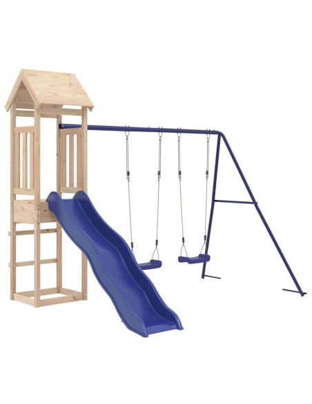 Set da Gioco da Esterno in Legno Massello di Pino