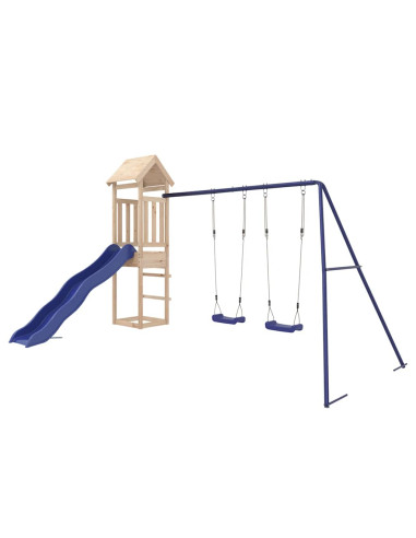Set da Gioco da Esterno in Legno Massello di Pino
