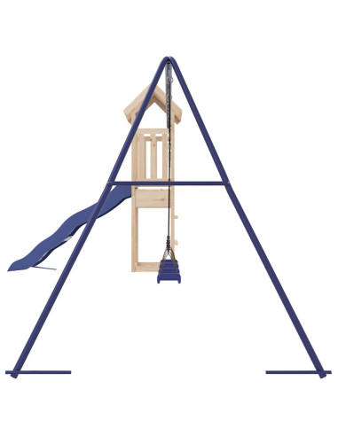 Set da Gioco da Esterno in Legno Massello di Pino