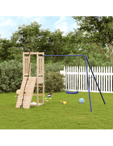 Set da Gioco da Esterno in Legno Massello di Pino