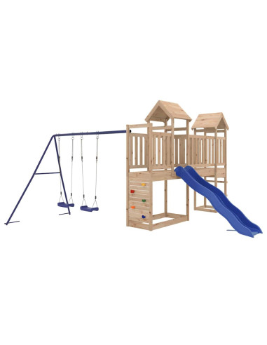 Set da Gioco da Esterno in Legno Massello di Pino