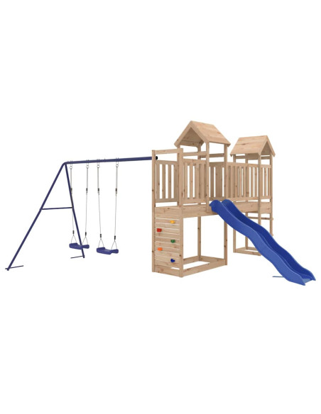 Set da Gioco da Esterno in Legno Massello di Pino