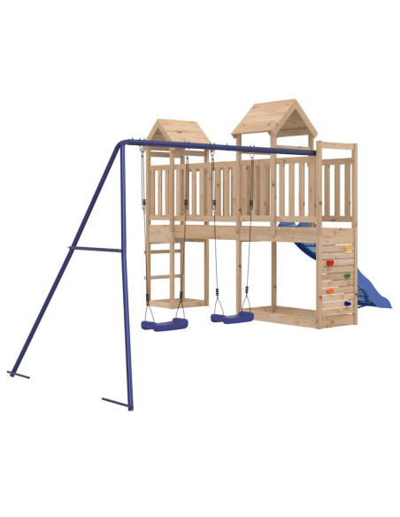 Set da Gioco da Esterno in Legno Massello di Pino