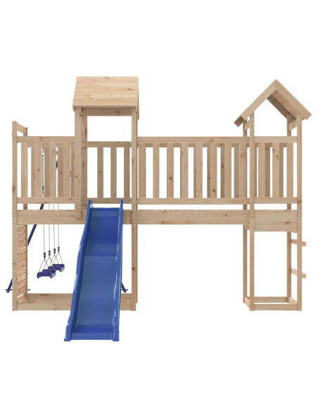 Set da Gioco da Esterno in Legno Massello di Pino