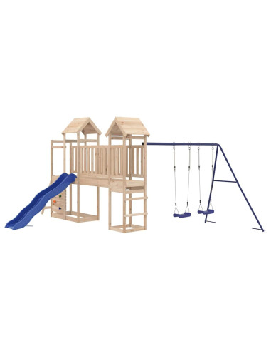 Set da Gioco da Esterno in Legno Massello di Pino