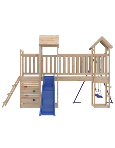 Set da Gioco da Esterno in Legno Massello di Pino