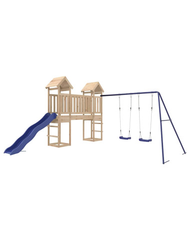 Set da Gioco da Esterno in Legno Massello di Pino