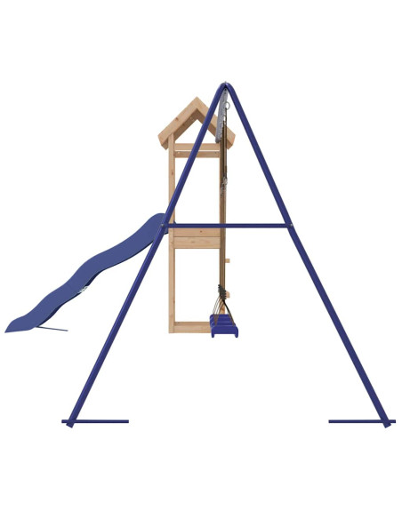 Set da Gioco da Esterno in Legno Massello di Pino