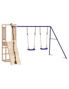 Set da Gioco da Esterno in Legno Massello di Pino 2