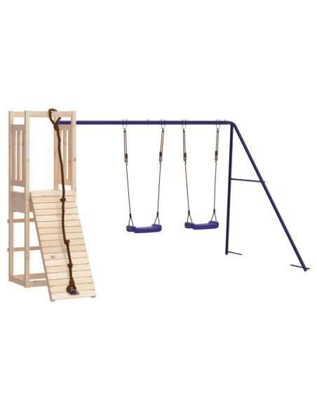 Set da Gioco da Esterno in Legno Massello di Pino