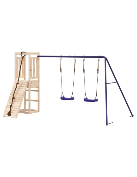 Set da Gioco da Esterno in Legno Massello di Pino