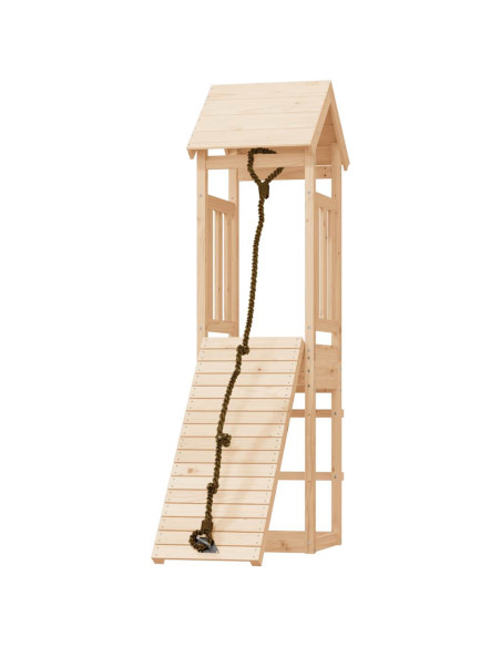 Casetta con Arrampicata in Legno Massello di Pino