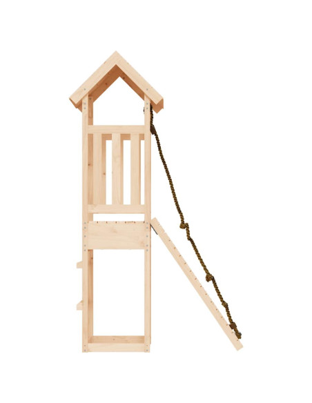 Casetta con Arrampicata in Legno Massello di Pino