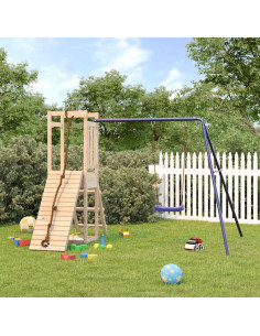 Set da Gioco da Esterno in Legno Massello di Pino