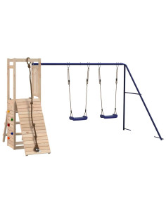 Set da Gioco da Esterno in Legno Massello di Pino 2