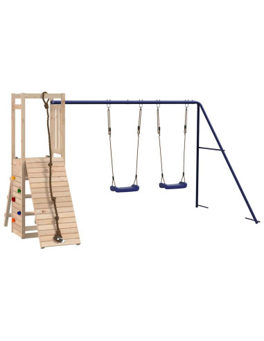 Set da Gioco da Esterno in Legno Massello di Pino
