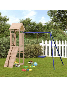 Set da Gioco da Esterno in Legno Massello di Pino