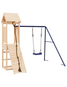 Set da Gioco da Esterno in Legno Massello di Pino 2