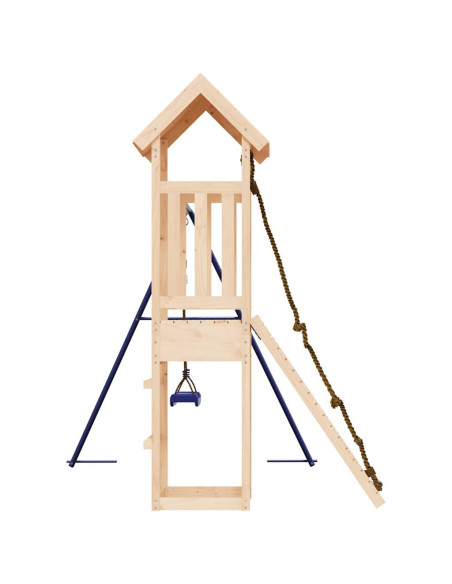 Set da Gioco da Esterno in Legno Massello di Pino