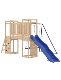 Set da Gioco da Esterno in Legno Massello di Pino 2