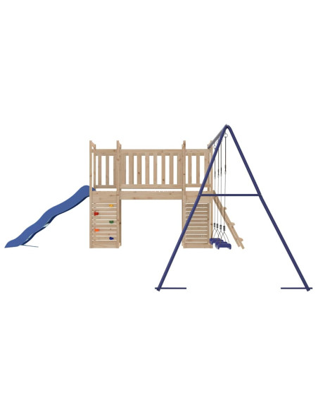 Set da Gioco da Esterno in Legno Massello di Pino