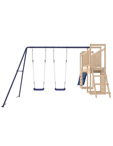 Set da Gioco da Esterno in Legno Massello di Pino