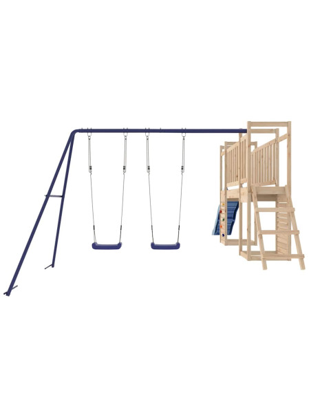 Set da Gioco da Esterno in Legno Massello di Pino