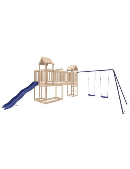 Set da Gioco da Esterno in Legno Massello di Pino