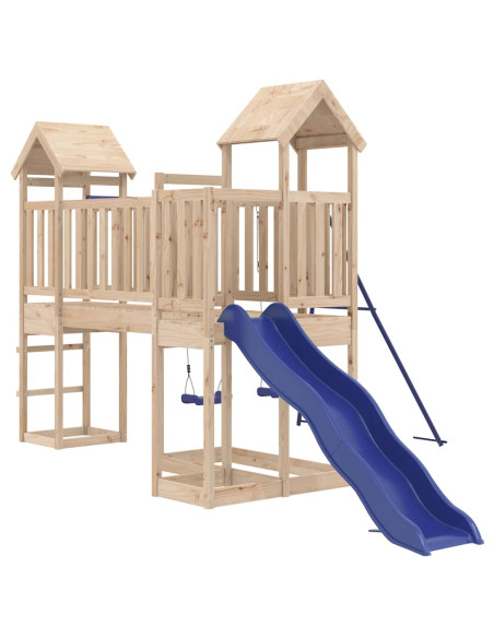 Set da Gioco da Esterno in Legno Massello di Pino