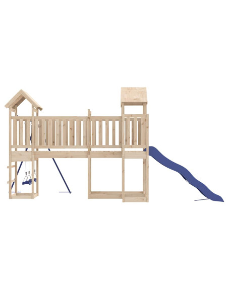 Set da Gioco da Esterno in Legno Massello di Pino