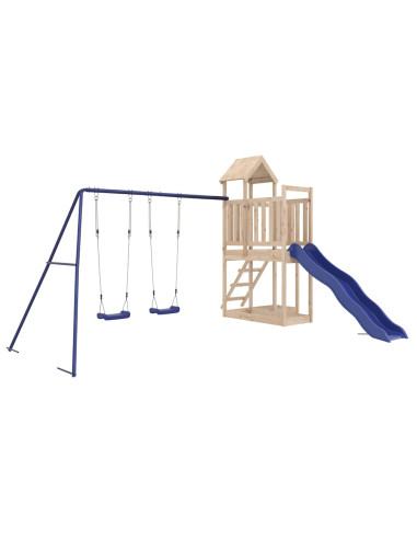 Set da Gioco da Esterno in Legno Massello di Pino