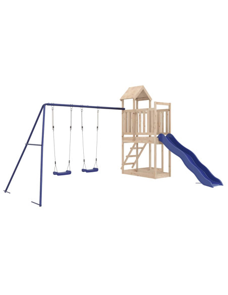 Set da Gioco da Esterno in Legno Massello di Pino