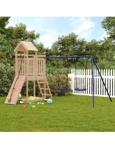 Set da Gioco da Esterno in Legno Massello di Pino