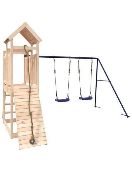 Set da Gioco da Esterno in Legno Massello di Pino