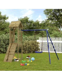 Set da Gioco da Esterno in Legno di Pino Impregnato