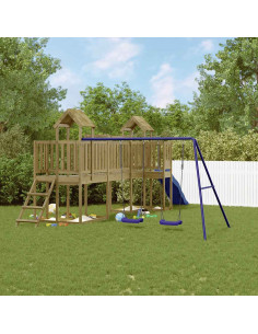 Set da Gioco da Esterno in Legno di Pino Impregnato