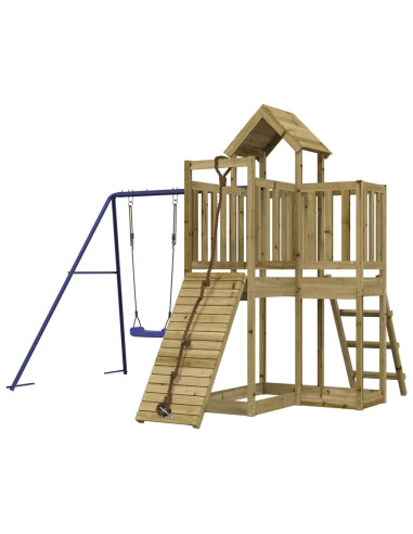 Set da Gioco da Esterno in Legno di Pino Impregnato