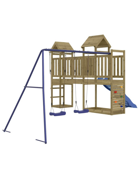 Set da Gioco da Esterno in Legno di Pino Impregnato
