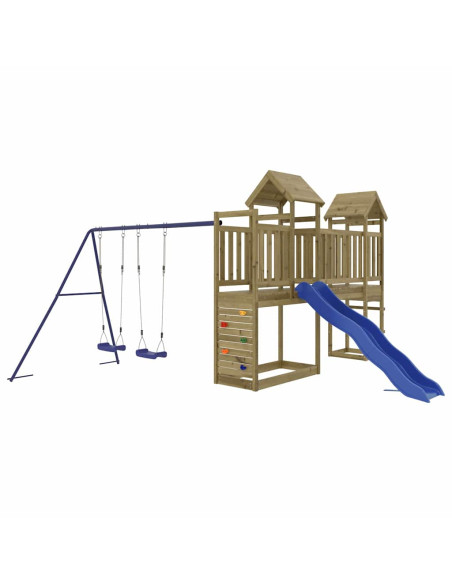 Set da Gioco da Esterno in Legno di Pino Impregnato