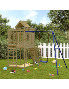 Set da Gioco da Esterno in Legno di Pino Impregnato