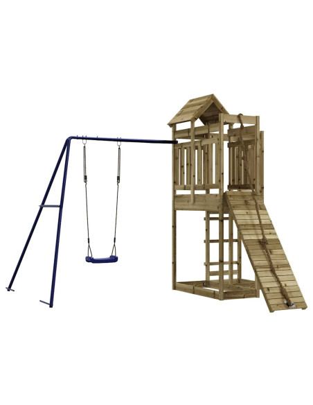 Set da Gioco da Esterno in Legno di Pino Impregnato