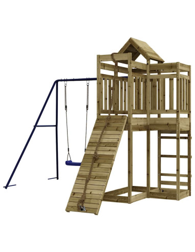Set da Gioco da Esterno in Legno di Pino Impregnato