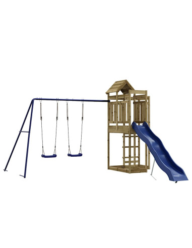 Set da Gioco da Esterno in Legno di Pino Impregnato
