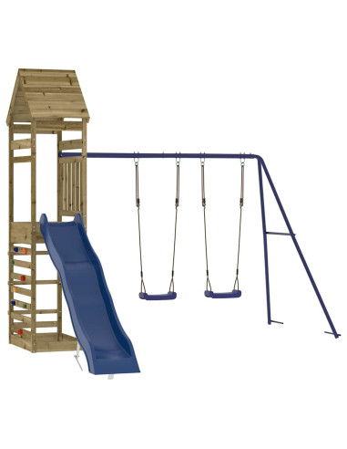 Set da Gioco da Esterno in Legno di Pino Impregnato
