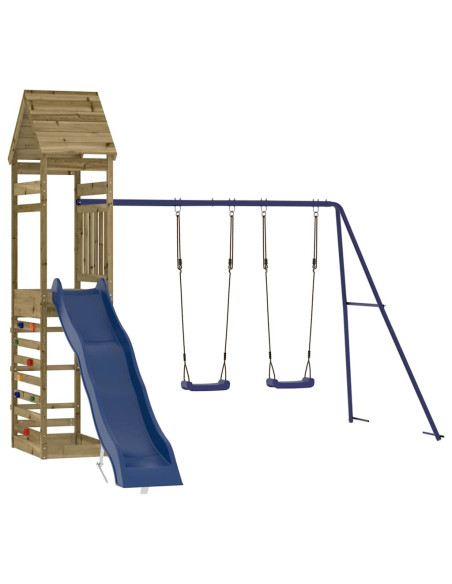 Set da Gioco da Esterno in Legno di Pino Impregnato