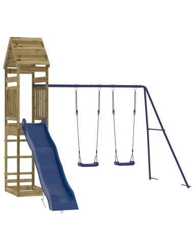 Set da Gioco da Esterno in Legno di Pino Impregnato